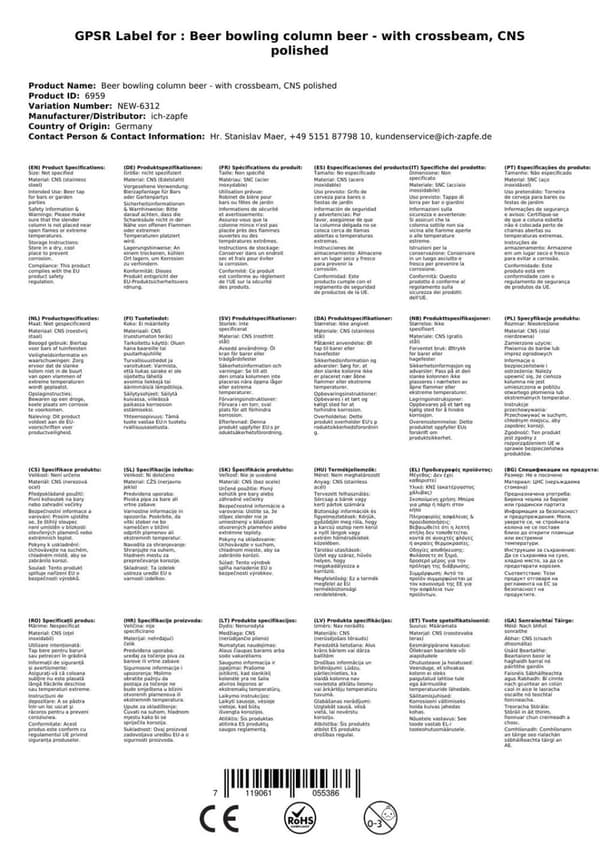 Hanatorni, poikkitanko, keskushermosto kiillotettu
