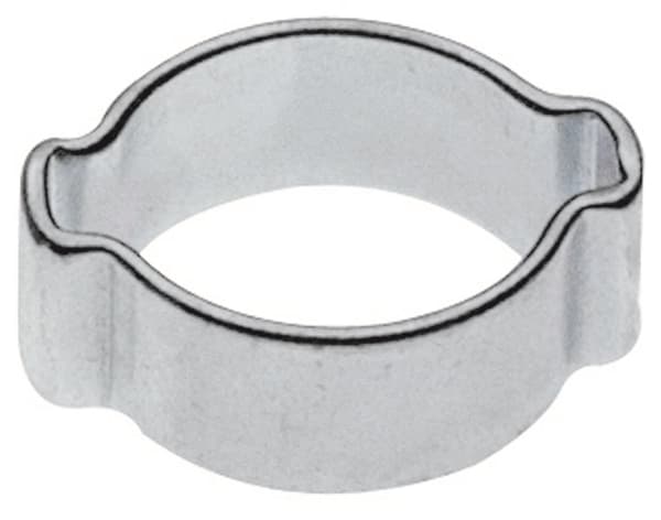 Klämma, Klämmor, Slangklämma, Slangklämmor, 2 öronslangklämmor 7 mm rostfritt stål