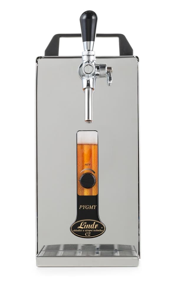 Fadølsanlæg, Øldispenser, Øl Køledispenser PYGMY 25 / K, med membranpumpe 1 linje tør køleindretning fremstillet af stål, 35 l/h, Green Line,KEG:Typ G