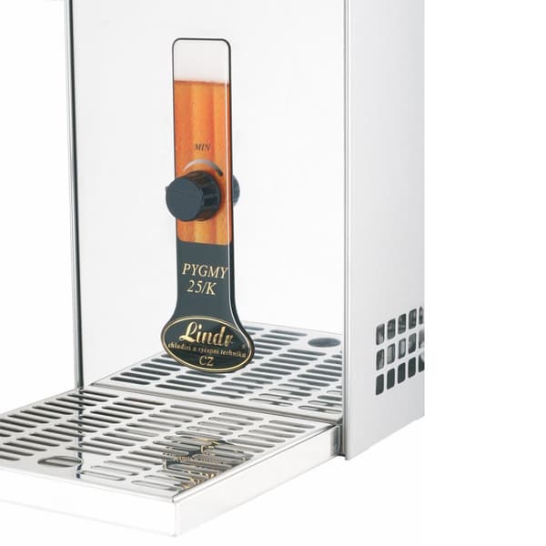 Fadølsanlæg, Øldispenser, Øl Køledispenser PYGMY 25 / K, med membranpumpe 1 linje tør køleindretning fremstillet af stål, 35 l/h, Green Line,KEG:Typ G