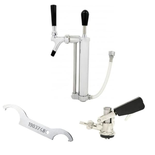Set med picknickpump med kolvkran 5/8 Co2-utlopp, KEG:Type S