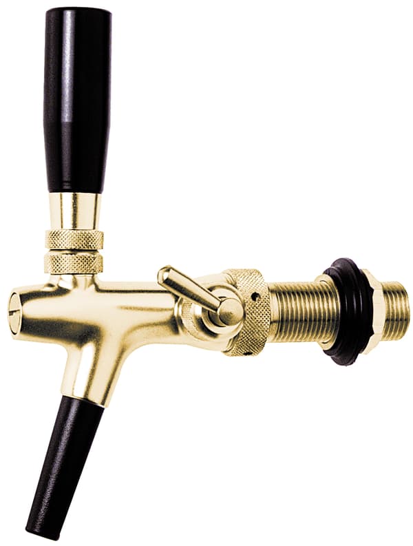 Tappkran med flödesreglering, tappkran öl - guld, ganglangd:55 mm