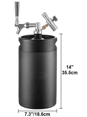 8L fatölsautomat med dubbeltrycksdisplay regulator, för hemma- och utomhusbruk, bekväm att använda, varaktig sval/fräsch smak