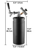 Miniatyrbild 9 av 9: 3,6L fatölsautomat med dubbeltrycksdisplay regulator, för hemma- och utomhusbruk, bekväm att använda, varaktig sval/fräsch smak