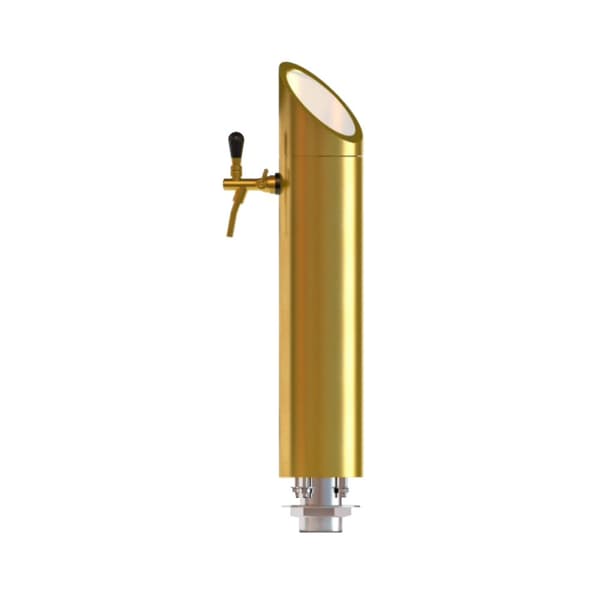 Tapptorn, modell &quot;Tower&quot;, med belysning, TIN guldfärgad 2-tråds-114 mm Ø