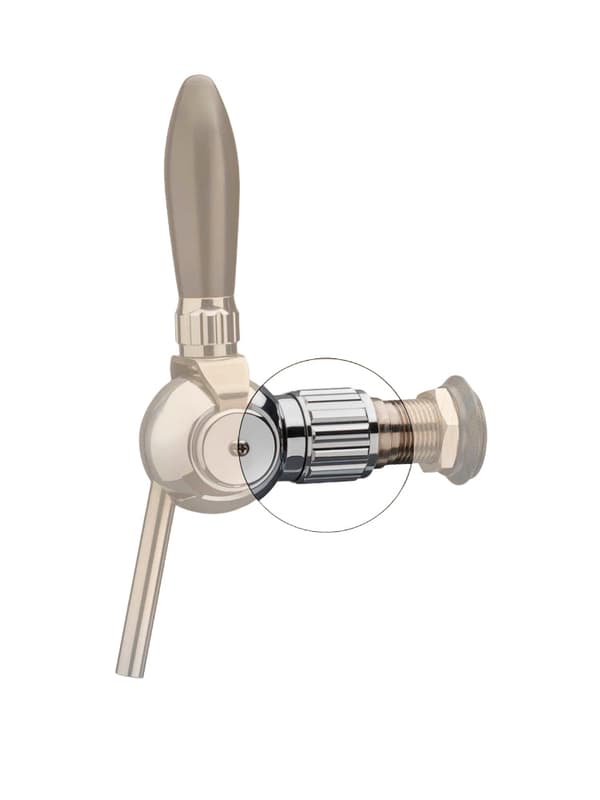 Tappkran - Cosmo, med kompensator stålskaft 5/8&quot;, Length-11:35 mm