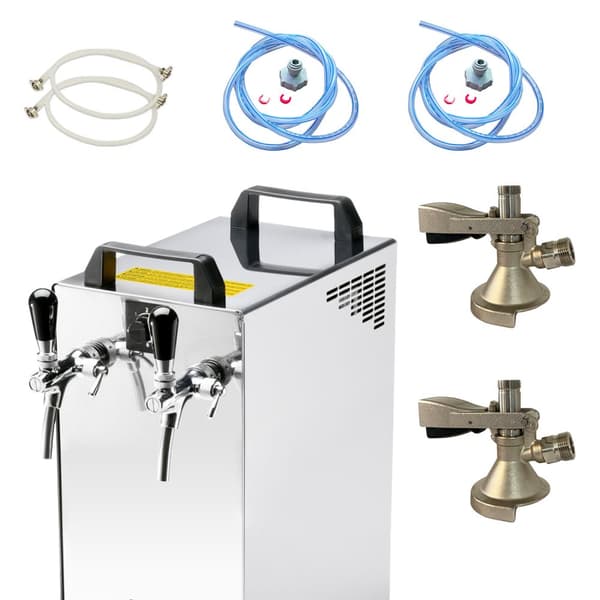 Öltapp, öldispenser, ölmaskin Kontakt 40/K 2-linjers torrkylningsenhet av stål, 50 liter/h, med membranpump, Green Line, KEG:KeyKeg, KEG 2:KeyKeg