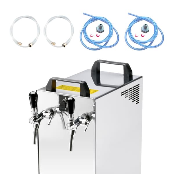 Öltapp, öldispenser, ölmaskin Kontakt 40/K 2-linjers torrkylningsenhet av stål, 50 liter/h, med membranpump, Green Line, KEG:KeyKeg, KEG 2:KeyKeg