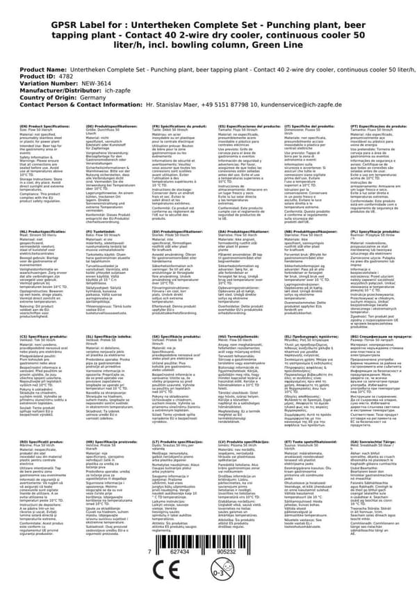 Oluthanan Kontakt 40 2-puolinen kuivajäähdytin, jatkuva jäähdytin 50 litraa / h, sis. Annostelija, Green Line, KEG 2: Type D, KEG: KeyKeg