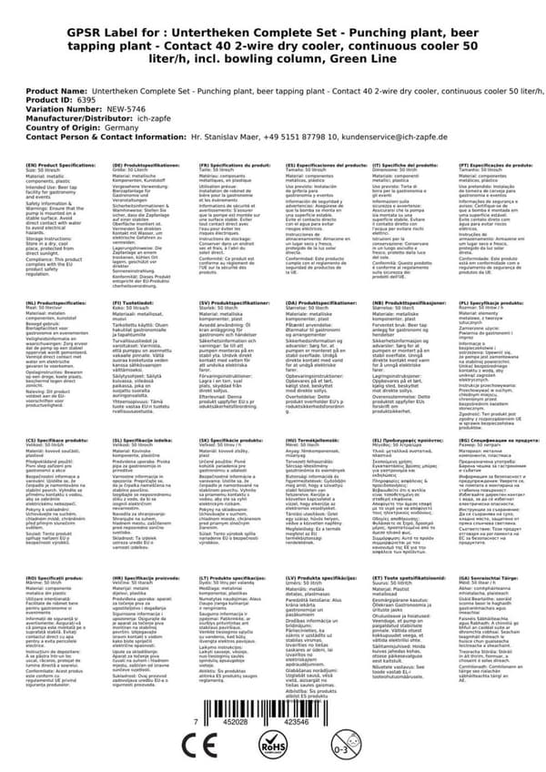 Oluthanan Kontakt 40 2-puolinen kuivajäähdytin, jatkuva jäähdytin 50 litraa / h, sis. Annostelijasoitin, vihreä viiva, KEG: Type A, KEG 2: KeyKeg