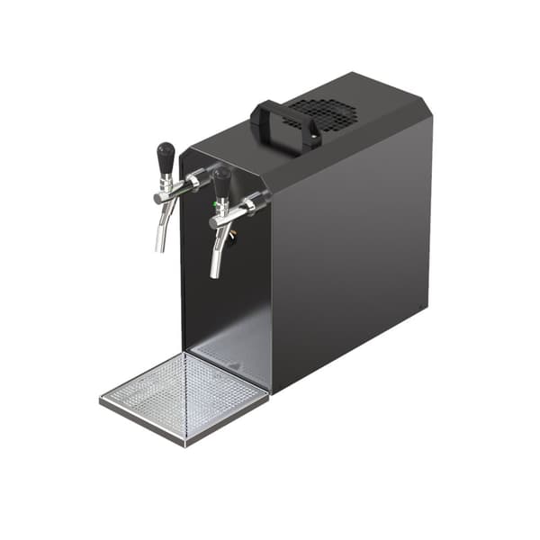 Oluthana STREAM 50K ilmapumpulla, olutpussi, läpivirtausjäähdytin 2-rivinen kuivajäähdytin, jopa 55 litraa/h BLACK OUTLET, KEG 2: Type A, KEG:KeyKeg