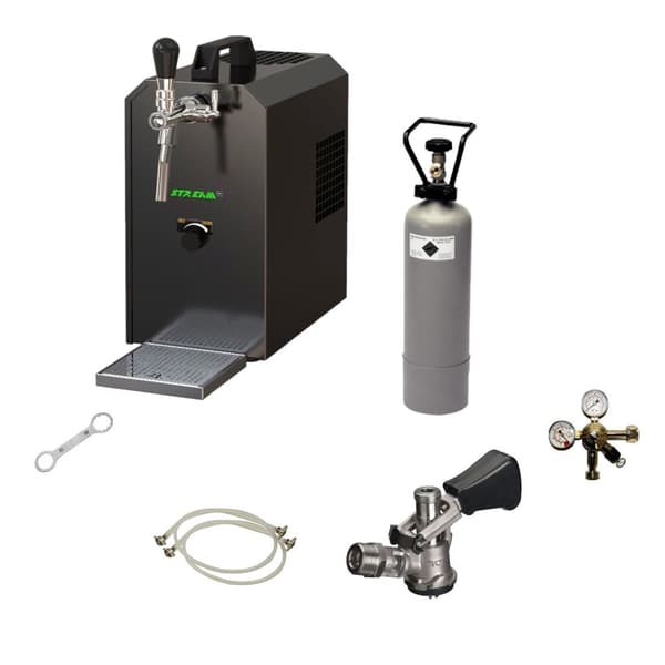 Täydellinen setti Oluthana STREAM 50 olutkasetti, virtausjäähdytin 1 rivin kuivajäähdytin, KEG:KeyKeg