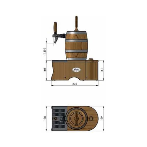 Öltapp, öldispenser, ölmaskin, ölautomat, ölkylare, öltappingssystem Soudek, 1/8 hk, torka kylanordning, öl svalare, en linje, 20 liter/timme