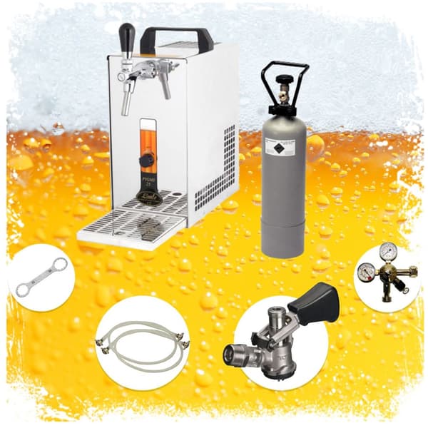 Öltapp - PYGMY 25 LE en linje torr kyla, 30 liter/h -Bierkoffer, waterchiller, Green Line, KEG:NC Adapter