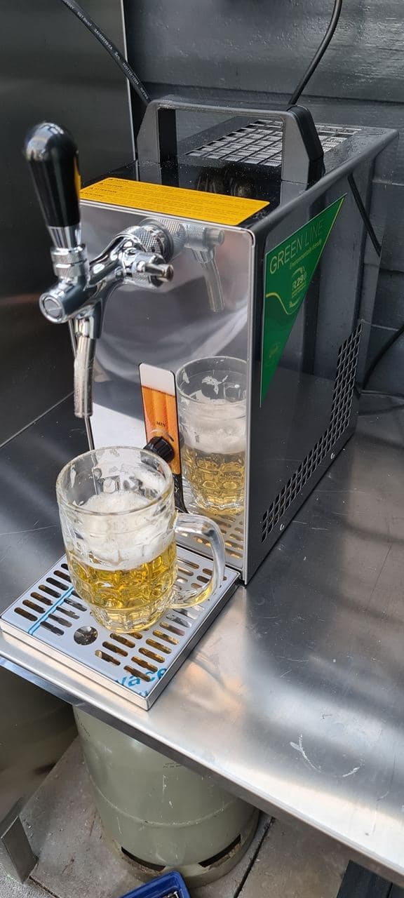 Öltapp - PYGMY 25 LE en linje torr kyla, 30 liter/h -Bierkoffer, waterchiller, Green Line, KEG:NC Adapter
