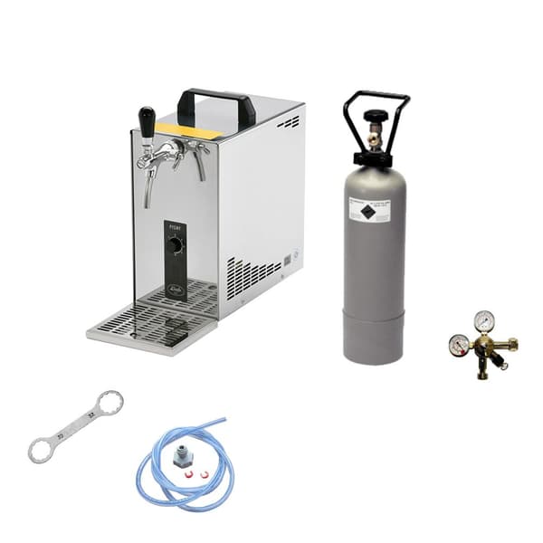 Öltapp, Öltappingssystem, PYGMY 25, en linje torr kylare, 35 liter/h -Bierkoffer, waterchiller, Green Line, KEG:NC Adapter