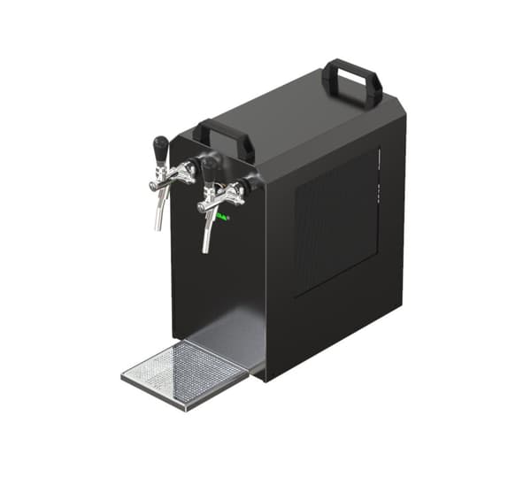 Komplett set - Öltapp - STREAM 80 ölkassett, flödeskylare 2-linjers torrkylare, KEG:5 liters adapter, KEG 2:utan