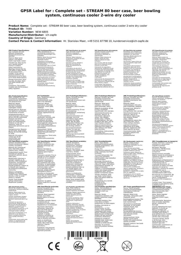 Täydellinen setti - Oluthana - STREAM 80 olutkasetti, virtausjäähdytin 2-linjainen kuivajäähdytin, KEG: Type S, KEG 2: Type A