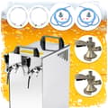 Pikkukuva 1 / 11: Oluthana Kontakt 40/K 2-linjainen ruostumattomasta valmistettu kuivajäähdytysyksikkö, 50 l/h, kalvopumpulla, Green Line,KEG:Type D,KEG 2:Type M