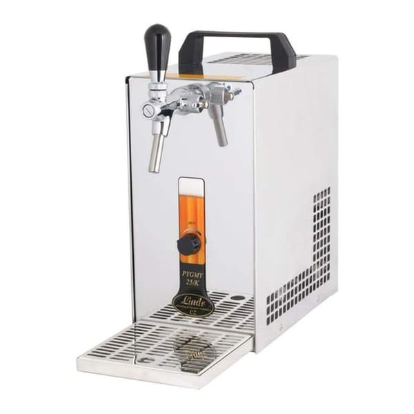 Under-counter fadølsanlæg, PYGMY 20 / K, med membranpumpe, 1-sidet tør køleenhed lavet af rustfrit stål, 25 liter/h, inkl. Dispenser, KEG:Typ G