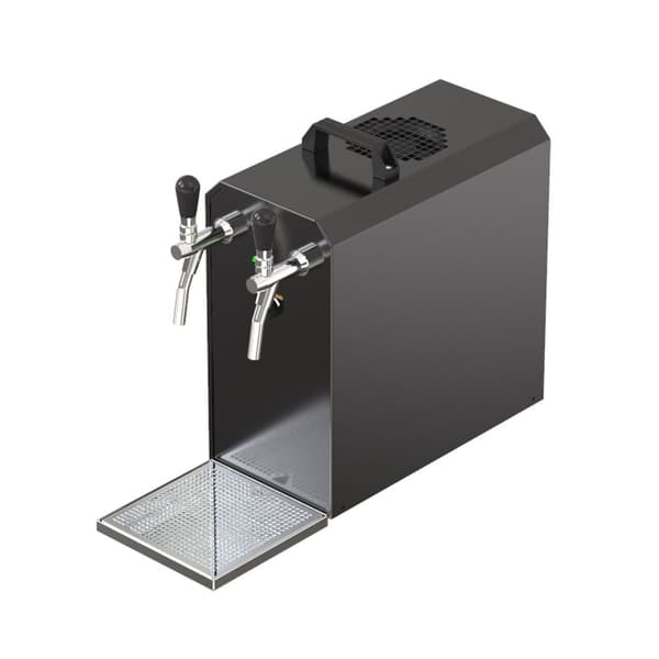 Oluthana - STREAM 50 -olutpussi, läpivirtausjäähdytin, 2-rivinen kuivajäähdytin, jopa 55 litraa / h - BLACK OUTLET, KEG 2:Type D, KEG:NC-sovitin