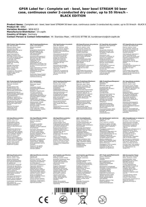 Oluthana - STREAM 50 -olutpussi, läpivirtausjäähdytin, 2-rivinen kuivajäähdytin, jopa 55 litraa / h - BLACK OUTLET, TYNNY 2: Type M, KEG:KeyKeg