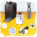 Miniatyrbild 1 av 11: Komplett uppsättning Öltapp JET 30 ölväska, genomströmningskylare 1-rad torrkylare, upp till 35 liter / h, KEG:NC Adapter