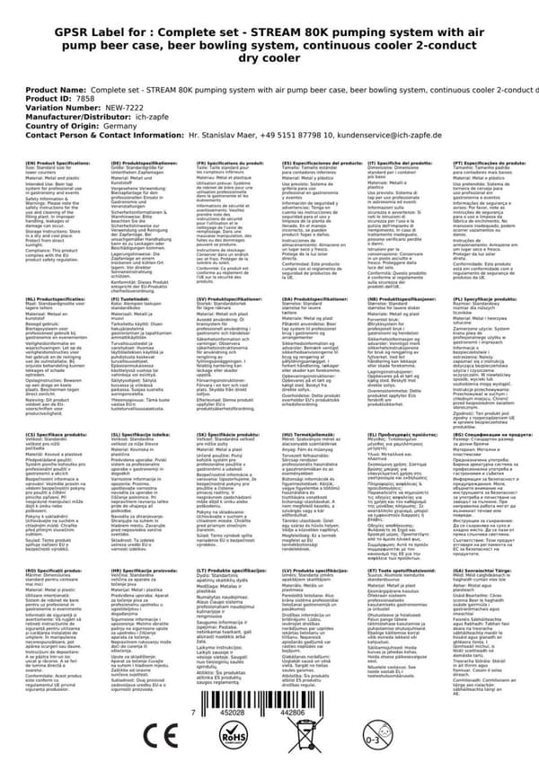 Oluthana - STREAM 80K olutkotelo, läpivirtausjäähdytin, 2-rivinen kuivajäähdytin, KEG:Type D, KEG 2:ilman