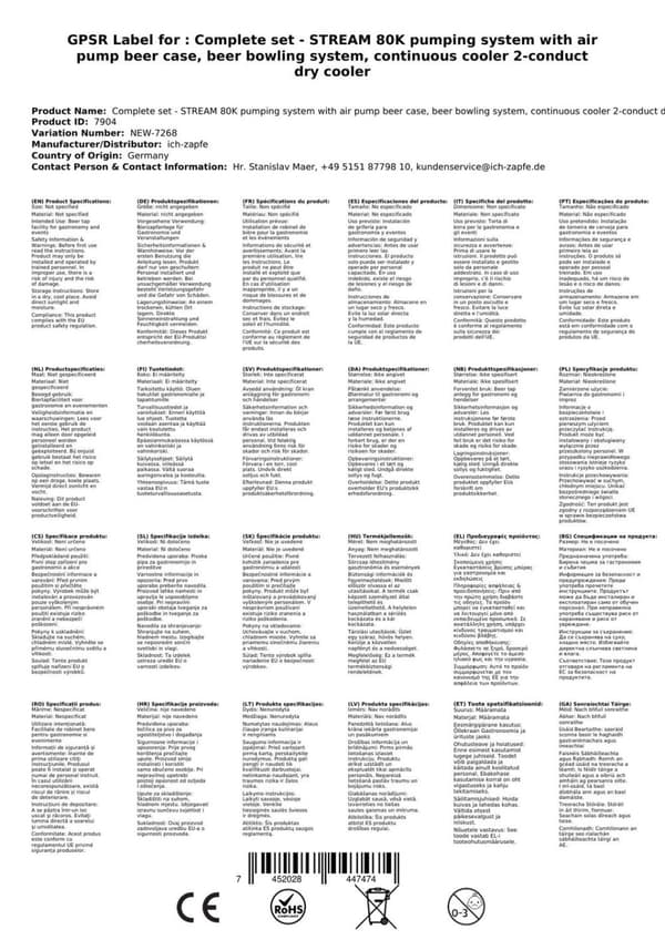 Oluthana - STREAM 80K olutkotelo, läpivirtausjäähdytin, 2-rivinen kuivajäähdytin, KEG 2: Type A, KEG:KeyKeg