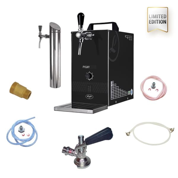 Oluthana PYGMY 25 / K LIMITED EDITION kalvopumpulla, 1-rivinen ruostumattomasta valmistettu kuivajäähdytin, 35 l/h, Green Line,annostelijan,KEG:KeyKeg