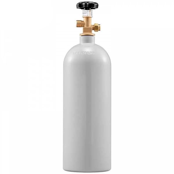 5 lbs kapacitet 1800PSI CO2-tank med CGA320-ventil för utmatning av fatöl och drycker, hög stabilitet