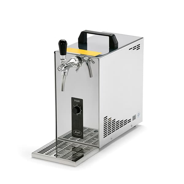 Täydellinen setti - Oluthana, Olutannostelija, Olut-annostelija PYGMY 25 LE yksilinjainen kuivajäähdytys, 30 l/h, vesijäähdytin, Green Line,KEG: ilman