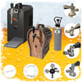 Miniatyrbild 1 av 11: Komplett set - Öltapp, Öldispenser, Ölmaskin, Ölautomat JET 30 1-linje torr kylare, 35 liter/h -Bierkoffer med trätunna, KEG:utan