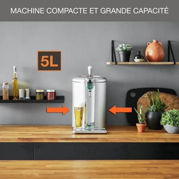 KRUPS Beertender® Compact, fatölsmaskin, kompatibel med 5L fat VB452E10