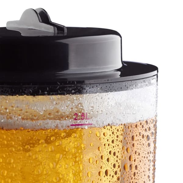 Relaxdays Beer Tap Giraffe Beer Pump Plast 2,5 liters kran HxBxD 50 x 23 x 18 cm, Svart