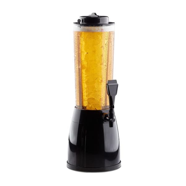 Relaxdays Beer Tap Giraffe Beer Pump Plast 2,5 liters kran HxBxD 50 x 23 x 18 cm, Svart