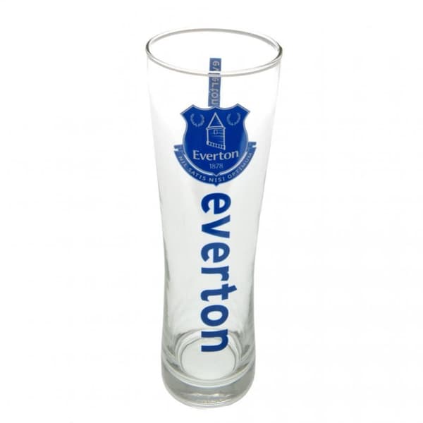 Everton FC Tall Beer Glass Clear/Blue One Size