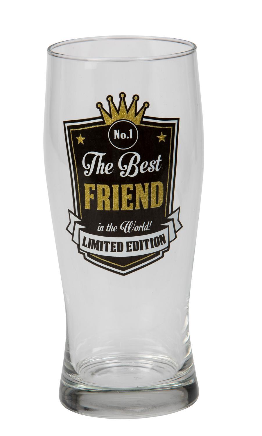 Ölglas Best Friend, för alla vänner som är ölälskare.