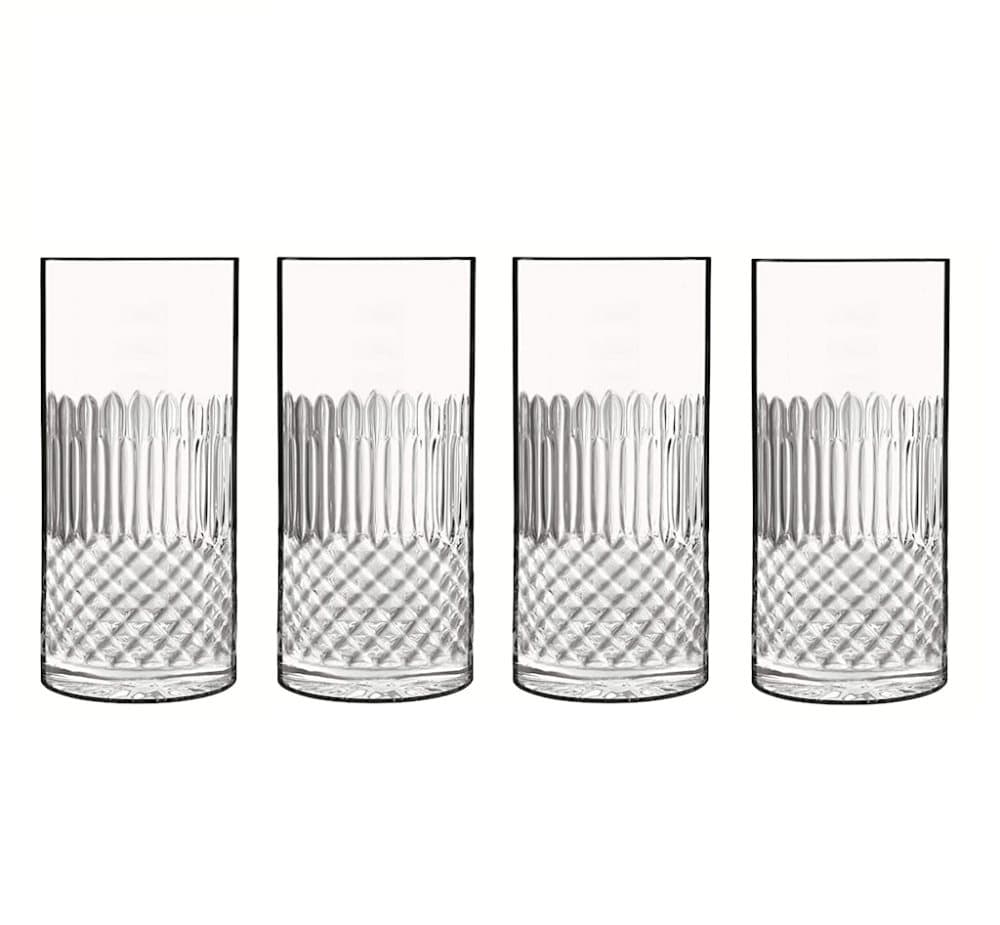 Diamante Ølglas/Longdrinkglas Klar 48 cl Ø7,2 cm H 15,7cm Luigi Bormioli – 4-pak