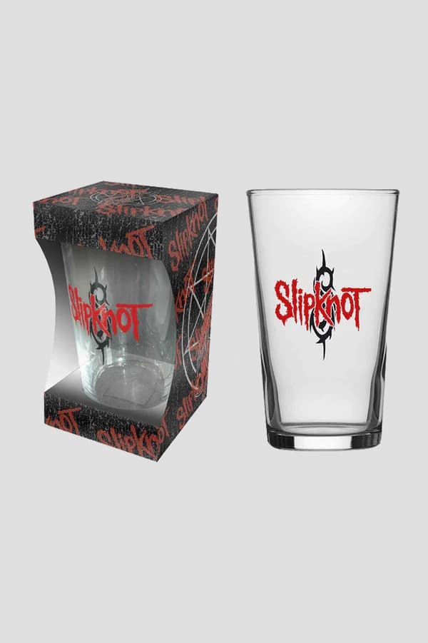 Slipknot Pint Glass Band nonagram Logo 9 Point Star Official Boxed One Size