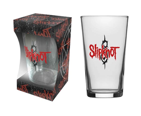Slipknot Pint Glass Band nonagram Logo 9 Point Star Official Boxed One Size