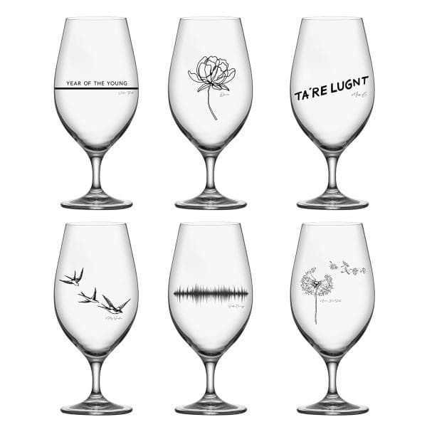 Don't Stop The Music Ölglas 40cl, 6-pack - Kosta Boda