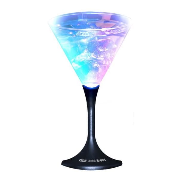 TECH DISCOUNT® - Cocktailglas vinglas champagne coupe 25 cl lysande färgat ljus autonomi 30h kväll saint valen