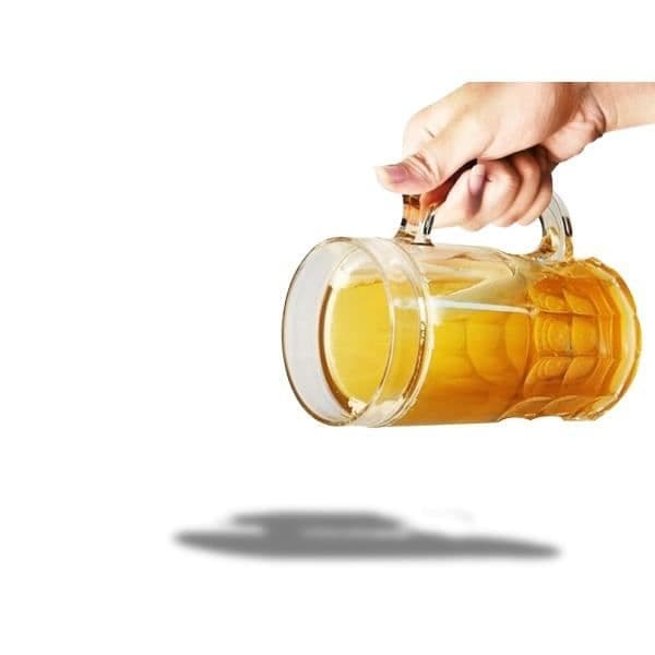 XXL kyld ölmugg 650 ml genomskinlig ovanlig shooter party behållare
