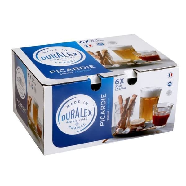 DURALEX Set med 6 PICARDIE glasögon - 36 cl