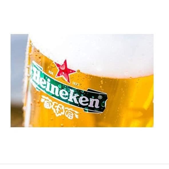 HEINEKEN | Ölglas | Ellipsis | Set med 6 | 25cl | 250ml | Halv pint glasögon | Grön logotyp