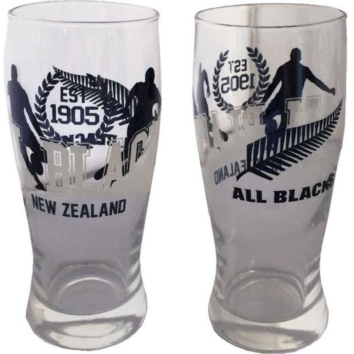 Set med 2 All blacks ölglas