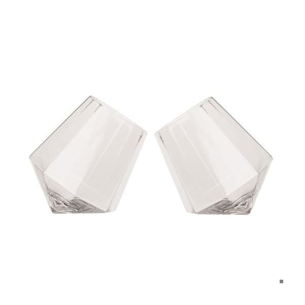 2 Whiskyglas i form av en diamant 350ml alkoholglas
