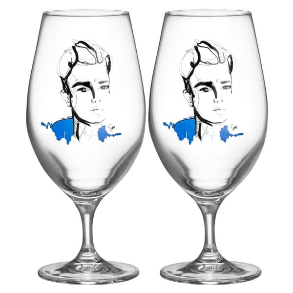 All About You Beer Glass Celebrate Him 40cl, 2-pack - Kosta Boda
