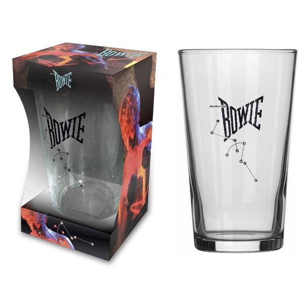 David Bowie Beer Glass Lets Dance Boxed One Size